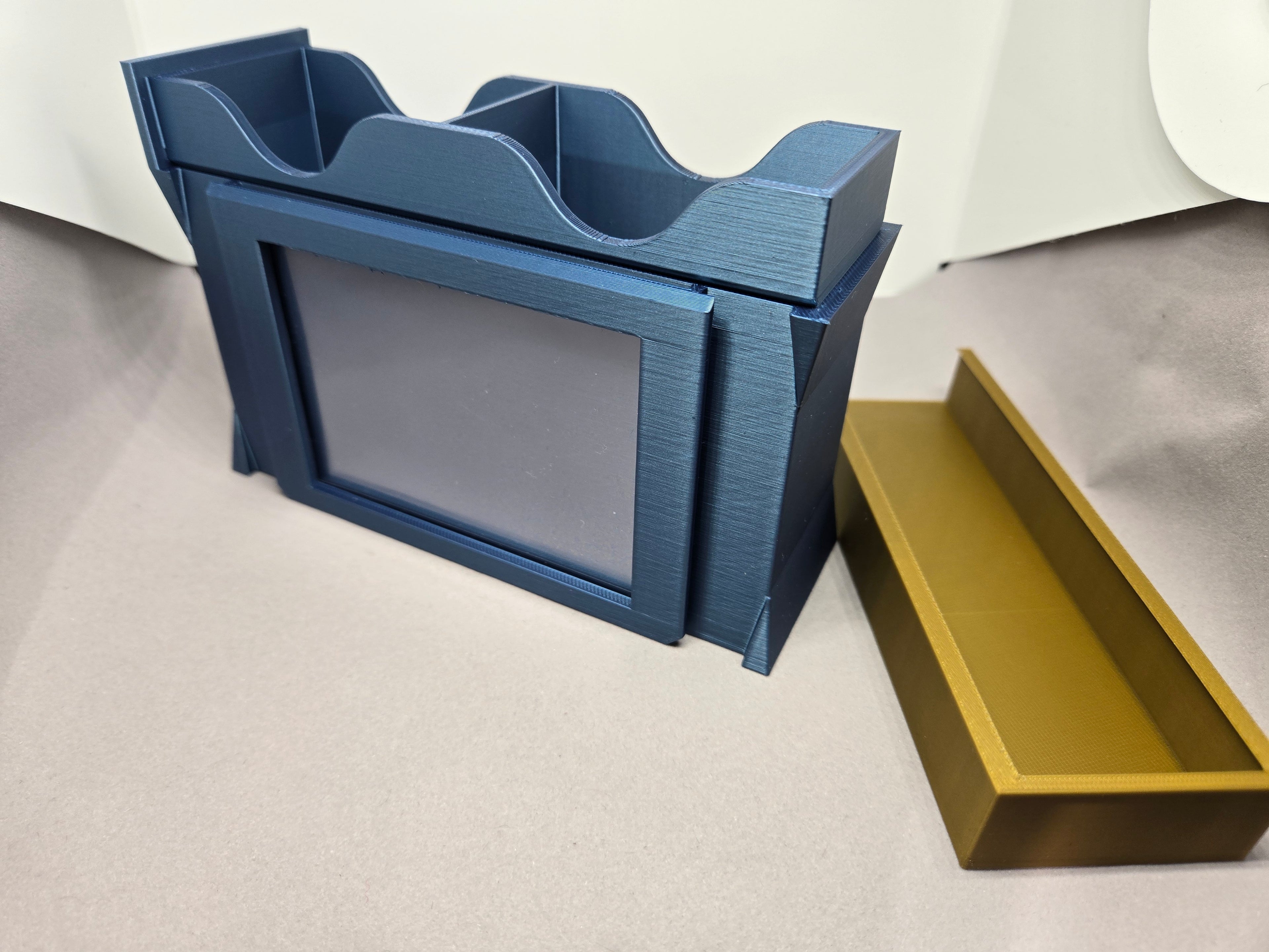 Premium Slim Commander Deck Case – Stackable Slide-Lock Box w/ Showcase Window